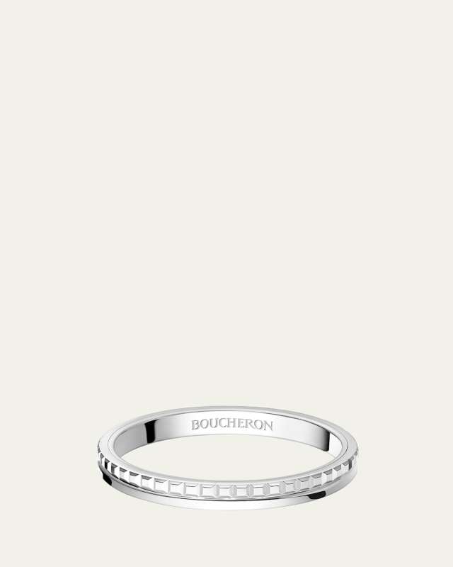 Quatre Radiant Edition Small Platinum Wedding Band